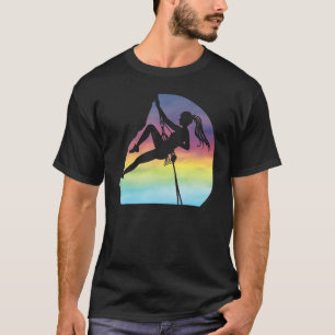 Climb Like A Girl Womens Rock Climbing Bouldering  T-Shirt