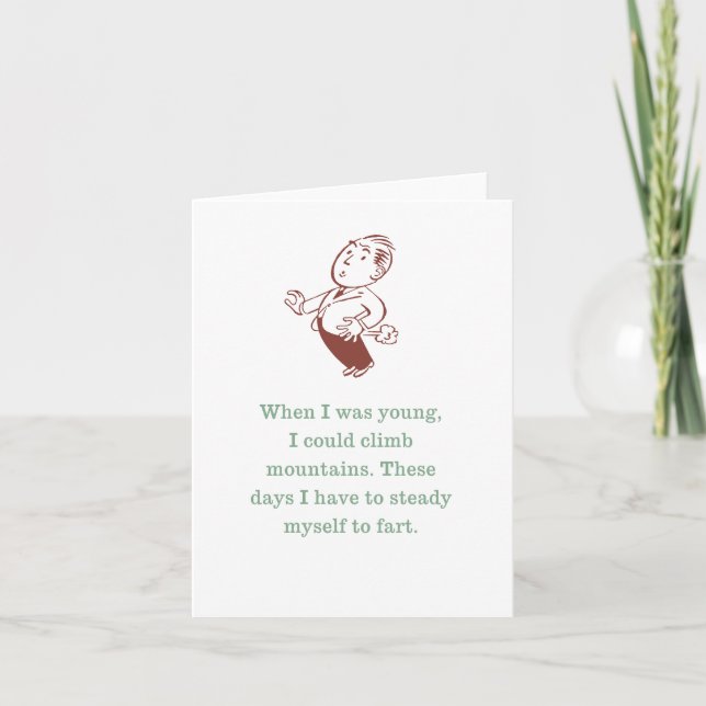 Climb Mountains to Holding On to Fart Card (Front)