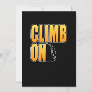 Climb On Mountain Climber Rock Climbing Lover Grap Thank You Card