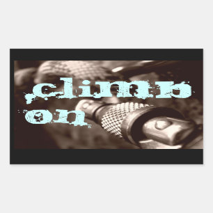 climb on rectangular sticker