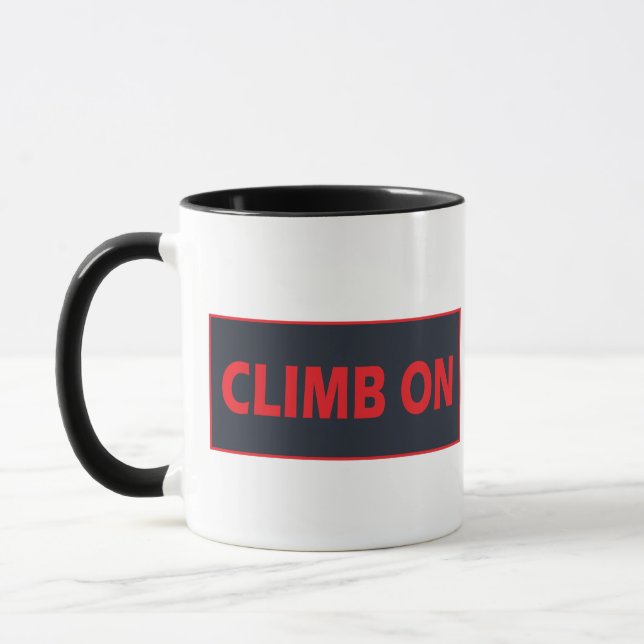 Climb on rock climbing mug (Left)