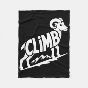 Climb - Rock Climbing And Bouldering Bighorn Ram W Fleece Blanket