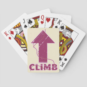 Climb rock climbing rope playing cards