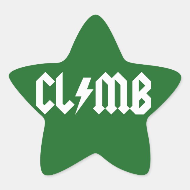 Climb Rock 'n Roll Star Sticker (Front)