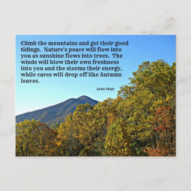 Climb the mountains and get their good.... postcard (Front)