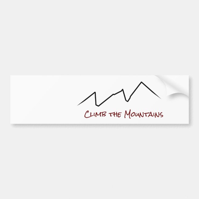 Climb The Mountains Bumper Sticker (Front)