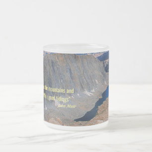 Climb the Mountains Frosted Glass Coffee Mug