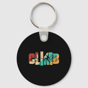 Climb Word Climbing For Men Climber Retro Vintage Key Ring