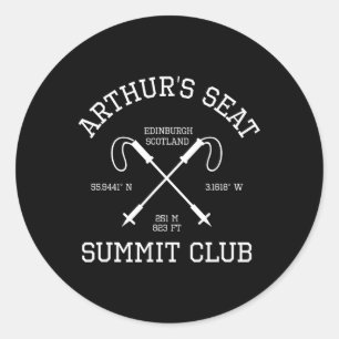 Climbed Arthur’s Seat Scotland Summit Club Hike Hi Classic Round Sticker