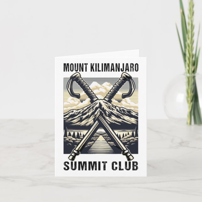 Climbed Mount Kilimanjaro Summit Club Hike Tanzani Card (Front)