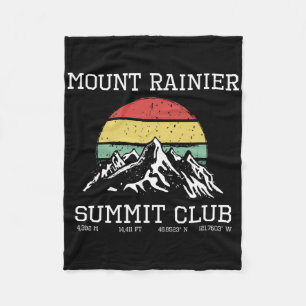 Climbed Mount Rainier Summit Club Hike Washington Fleece Blanket