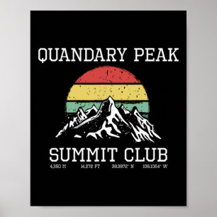 Climbed Quandary Peak Summit Club Hike Colorado Su Poster