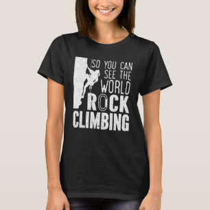 Climber Bouldering Rock Climbing Girl Hiking T-Shirt