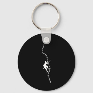 Climber Bouldering Rock Climbing Mountaineer Silho Key Ring
