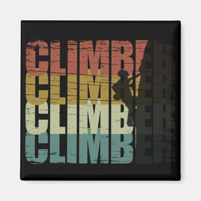 climber climbing lover magnet (Front)