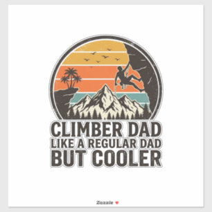 Climber Dad Vintage Sunset Funny T-Shirt Design_1