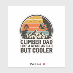 Climber Dad Vintage Sunset Funny T-Shirt Design_1