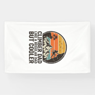 Climber Dad Vintage Sunset Funny T-Shirt Design_1 Banner