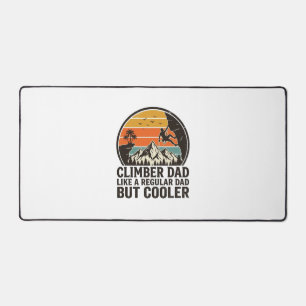 Climber Dad Vintage Sunset Funny T-Shirt Design_1 Desk Mat