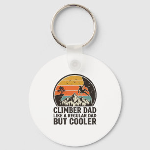 Climber Dad Vintage Sunset Funny T-Shirt Design_1 Key Ring