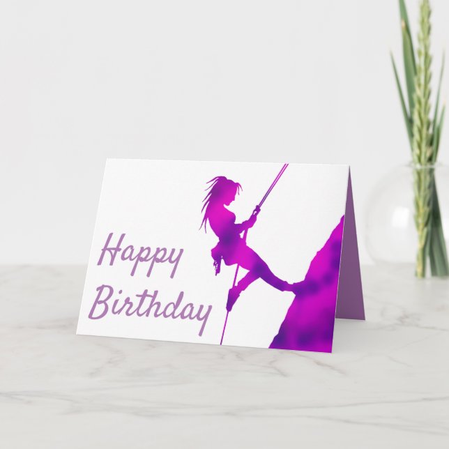 Climber girl Birthday card (Front)
