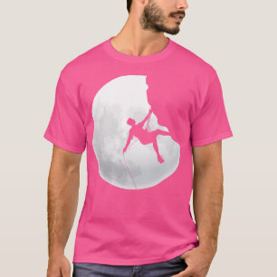 Climber Moon Mountain Climbing Rock Climbing T-Shirt