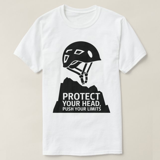 Climber Protection Helmet Design | Adventure Sport T-Shirt (Design Front)