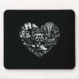 Climber Rock Climbing Equipment Girl Heart Carabin Mouse Mat