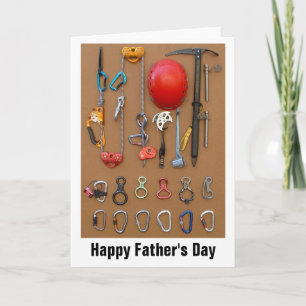 Climbers Equipment greeting for Dad Card