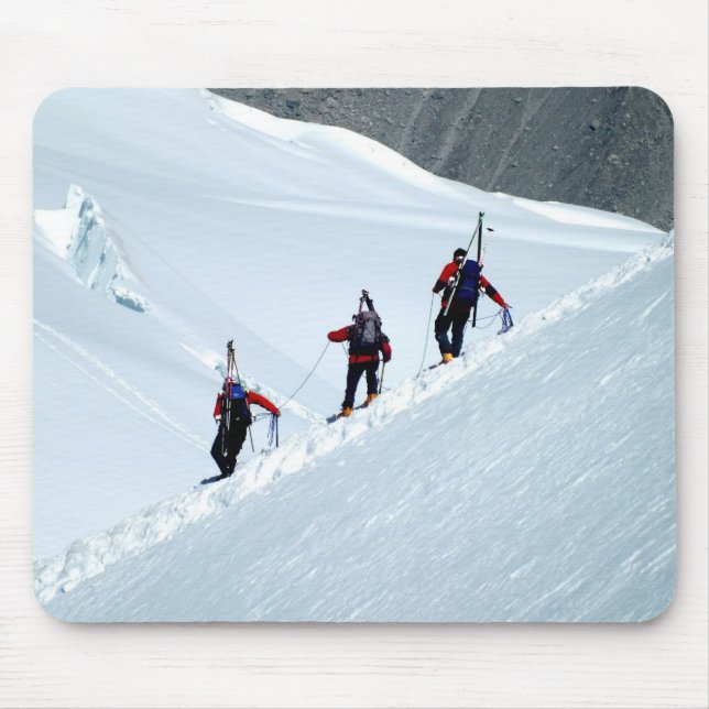 Climbers, Mont Blanc, France Mouse Mat (Front)