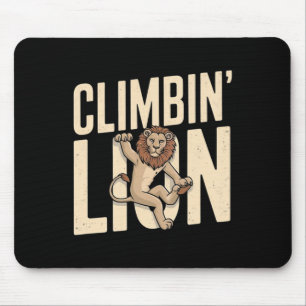 Climbin Lion - Funny Climber Mouse Mat