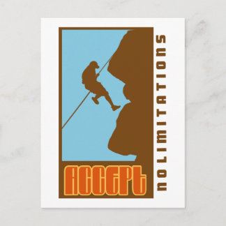 Climbing Accept No Limitations Postcard