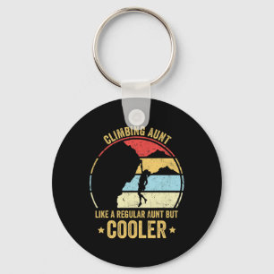 Climbing Aunt Like A Regular Aunt But Cooler Rock  Key Ring