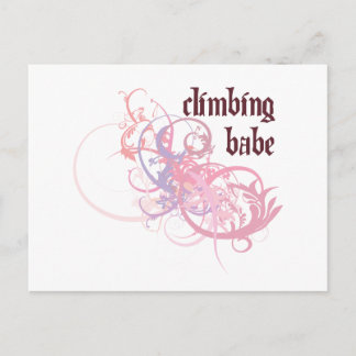 Climbing Babe Postcard