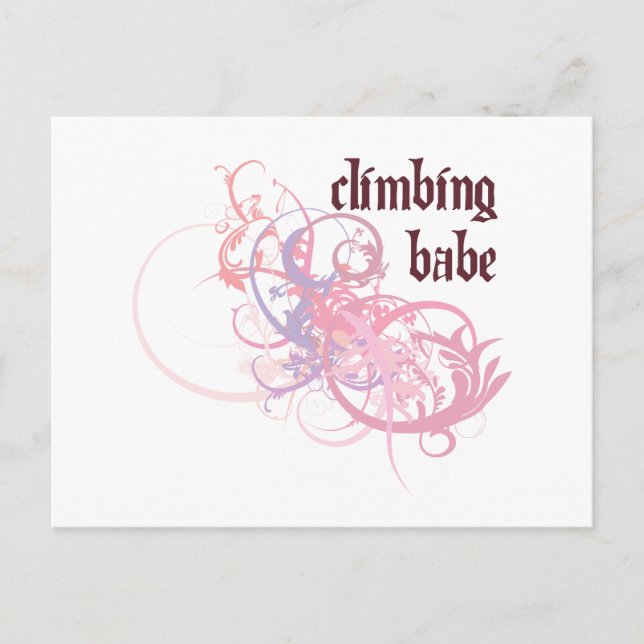 Climbing Babe Postcard (Front)