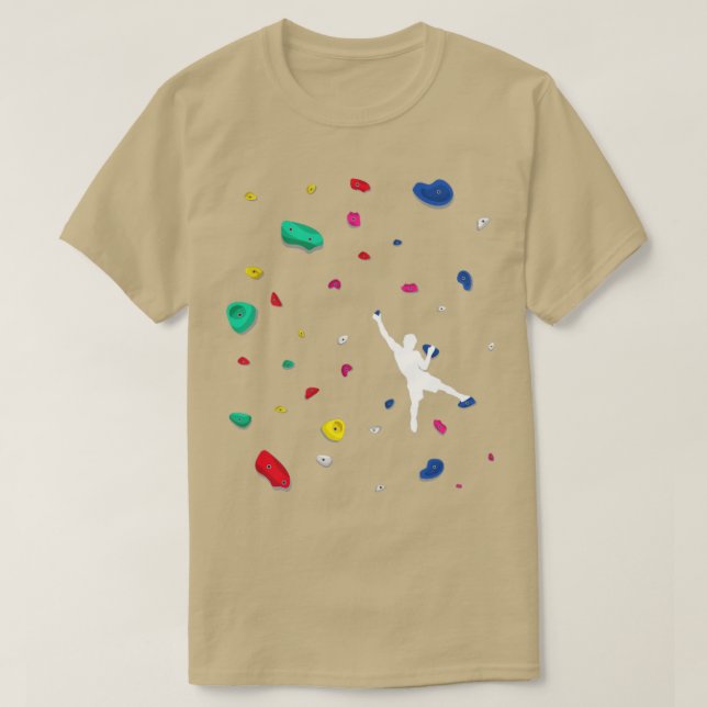 Climbing Boulder Wall Rock Climber Bouldering  1  T-Shirt (Design Front)