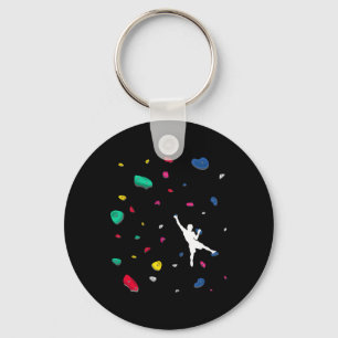 Climbing Boulder Wall Rock Climber Bouldering _2 Key Ring