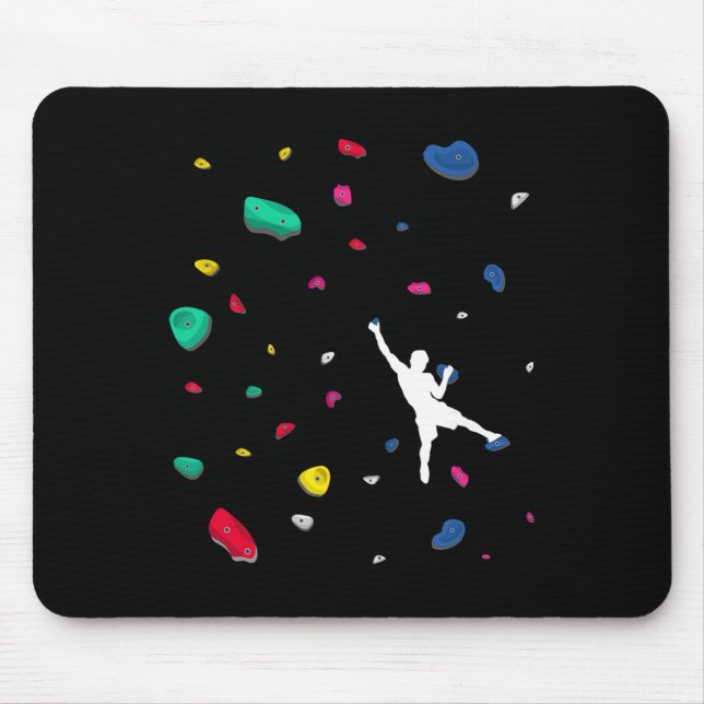 Climbing Boulder Wall Rock Climber Bouldering _2  Mouse Mat (Front)