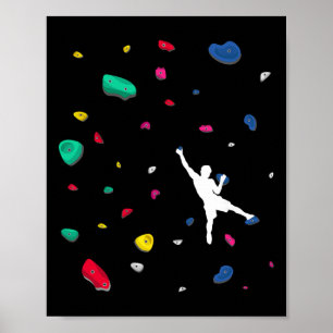 Climbing Boulder Wall Rock Climber Bouldering _2  Poster