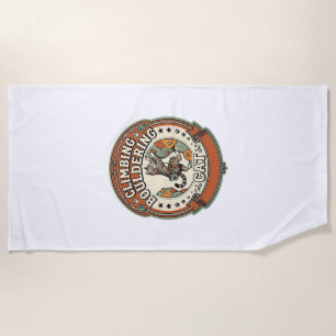 Climbing Bouldering Cat Climbing Bouldering Cat Vi Beach Towel