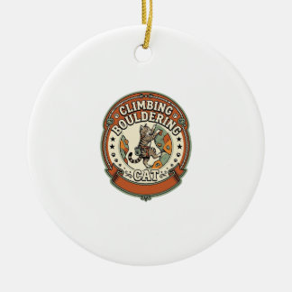 Climbing Bouldering Cat Climbing Bouldering Cat Vi Ceramic Tree Decoration