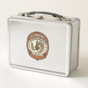 Climbing Bouldering Cat Climbing Bouldering Cat Vi Metal Lunch Box