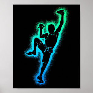 Climbing Bouldering Climber Boulder Boys Kids Men Poster