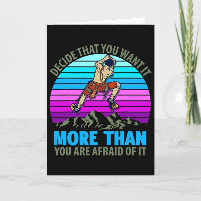 Climbing Bouldering Climber Mountain Climber Rock  Card (Front)