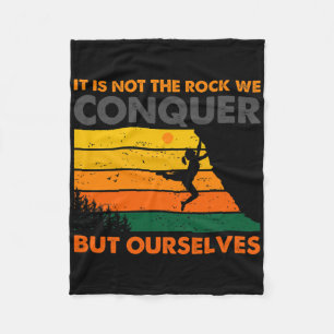 Climbing Bouldering Climber Mountain Climber Rock Fleece Blanket