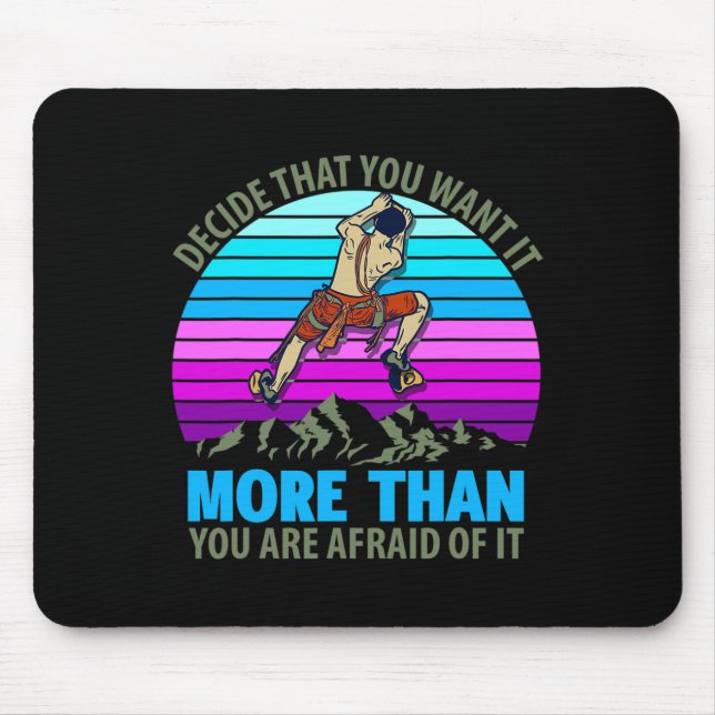 Climbing Bouldering Climber Mountain Climber Rock  Mouse Mat (Front)