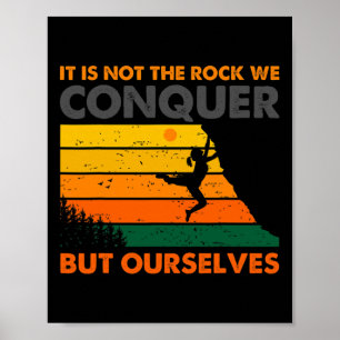 Climbing Bouldering Climber Mountain Climber Rock Poster
