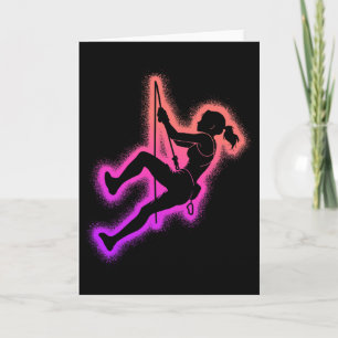 Climbing Bouldering Kids Girls Women Rock Climber Card