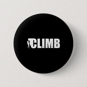Climbing Bouldering Rock Climber Climb Silhouette 6 Cm Round Badge