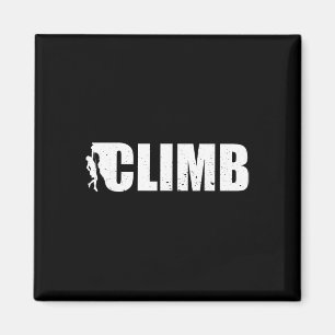 Climbing Bouldering Rock Climber Climb Silhouette Magnet